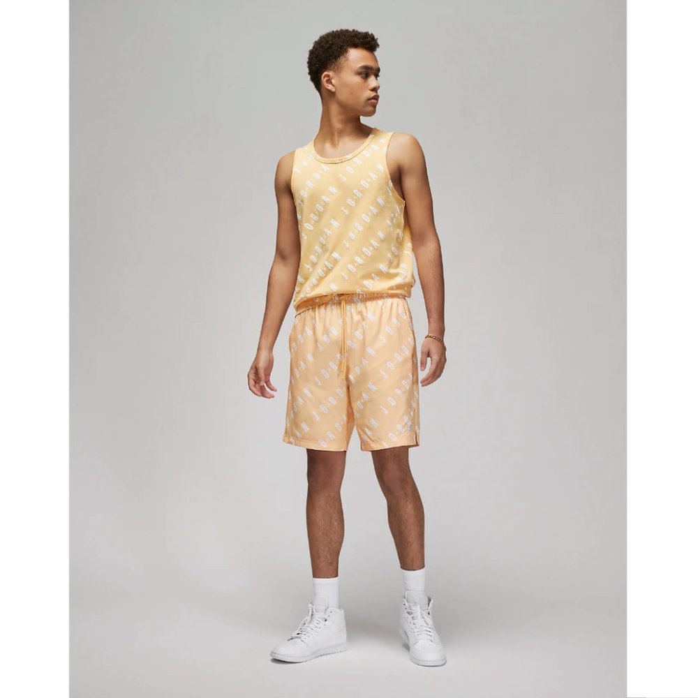 Jordan Essentials Allover Print Mens Cotton Jersey Tank Top Yellow 3XL - Picture 5 of 5